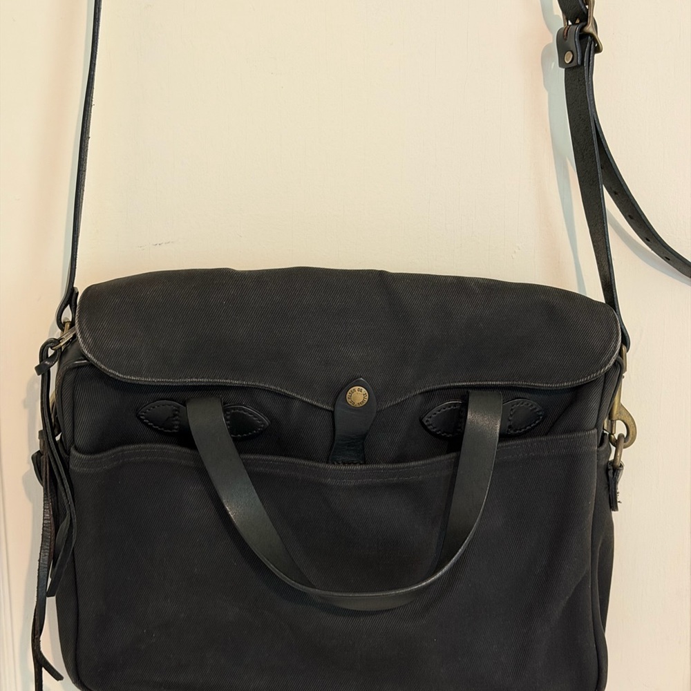 Original Filson Black Tweed Briefcase - Used